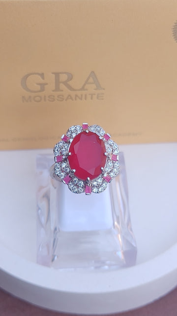 925 SILVER STERLING RING WITH MOISSANITE DIAMOND