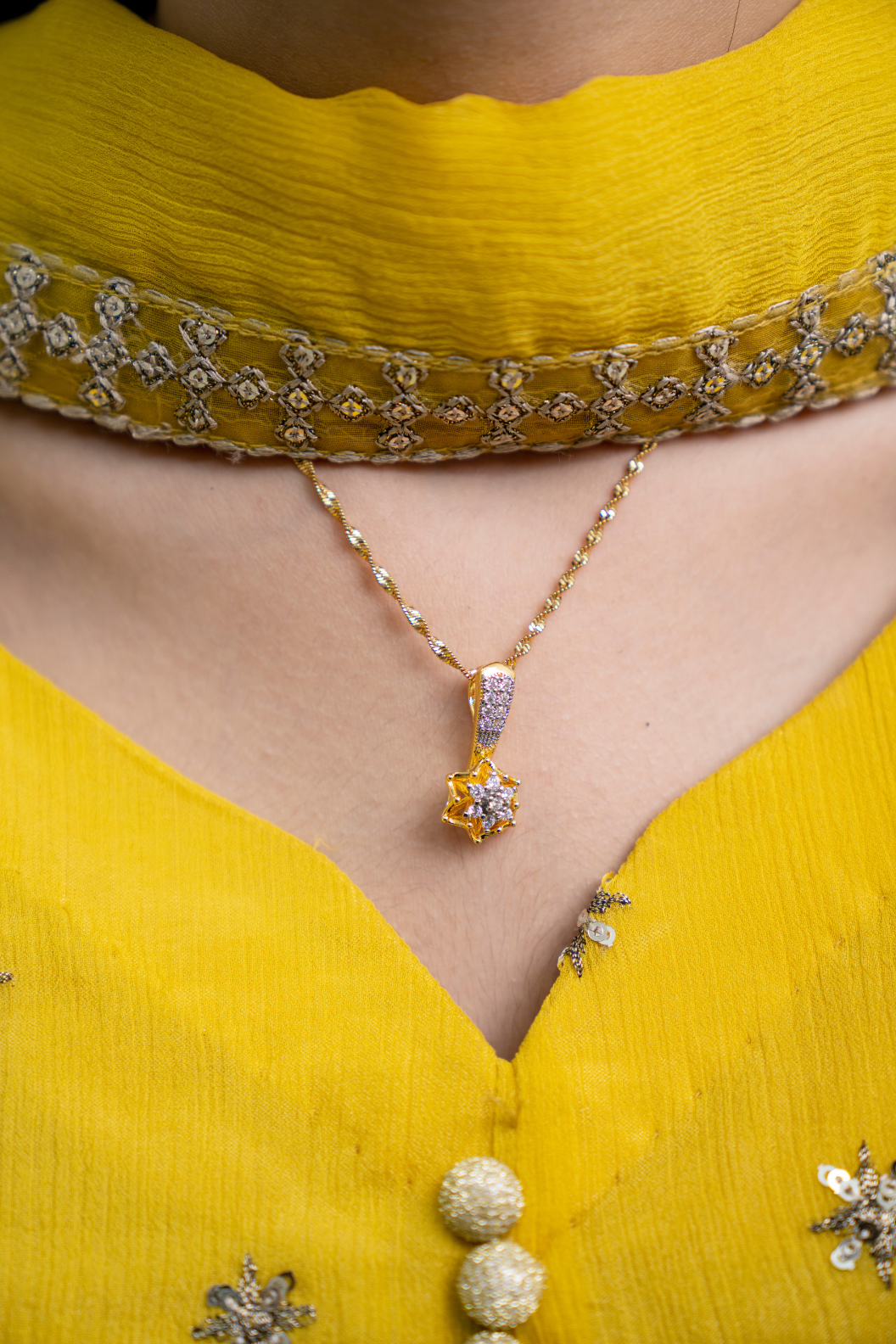 Zircon judao Locket Set | 22K Gold Plated(1 year Warranty) | Mk-669