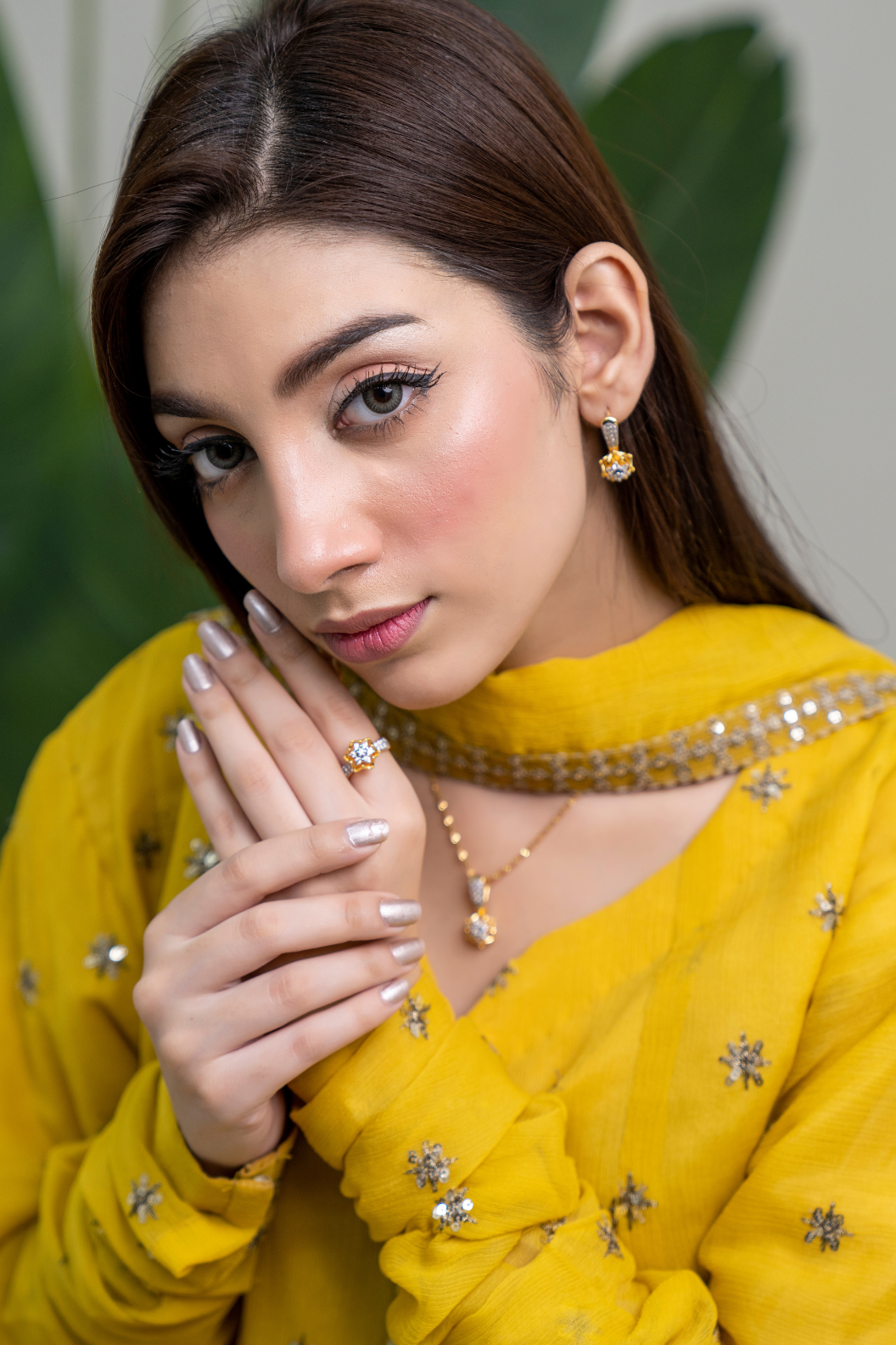 Zircon judao Locket Set | 22K Gold Plated(1 year Warranty) | Mk-669