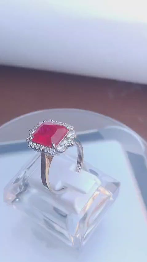 925 SILVER STERLING RING WITH MOISSANITE DIAMOND