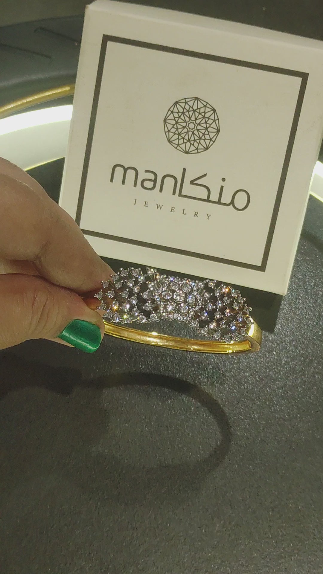 22K GOLD PLATED| REAL ZIRCONS| ADJUSTABLE | 1 YEAR WARRANTY |BRACELET