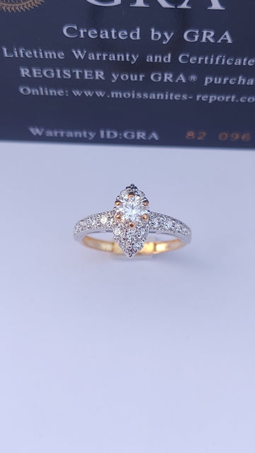 925 SILVER STERLING RING WITH MOISSANITE DIAMOND PAWNABLE AND LEGIT S16