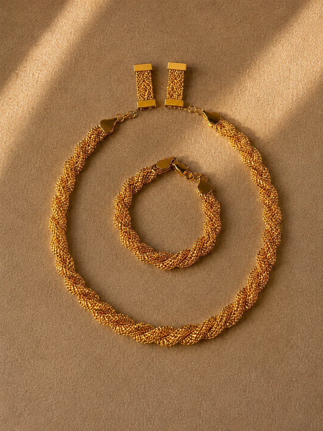 CHUNKY GOLD PLATED SETS DUBAI GOLD STYLE G1109
