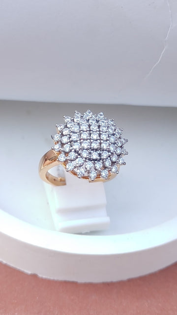 Diamond cut Zircon | judao ring | 22k gold polish | MR-345