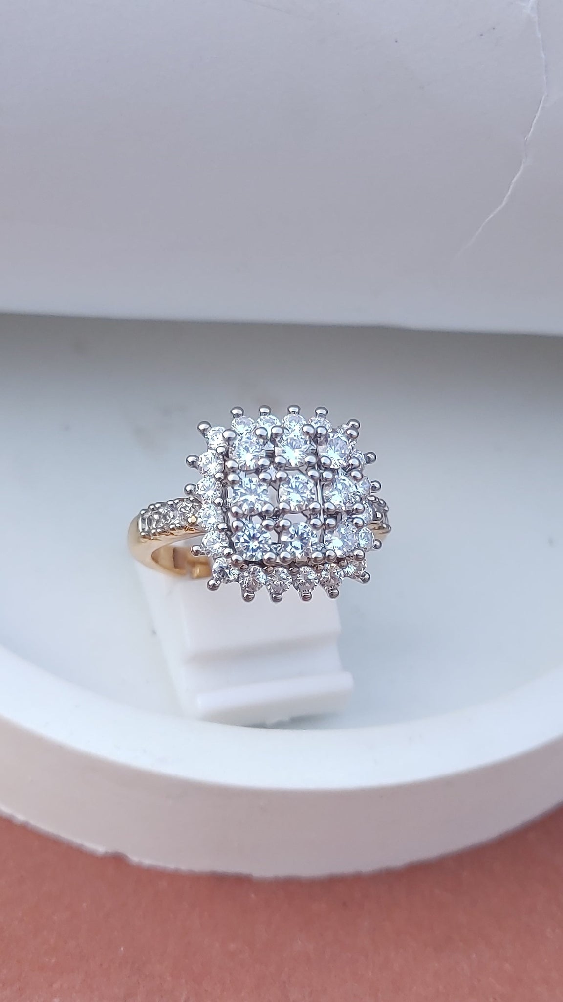 Diamond cut Zircon | judao ring | 22k gold polish | MR-347