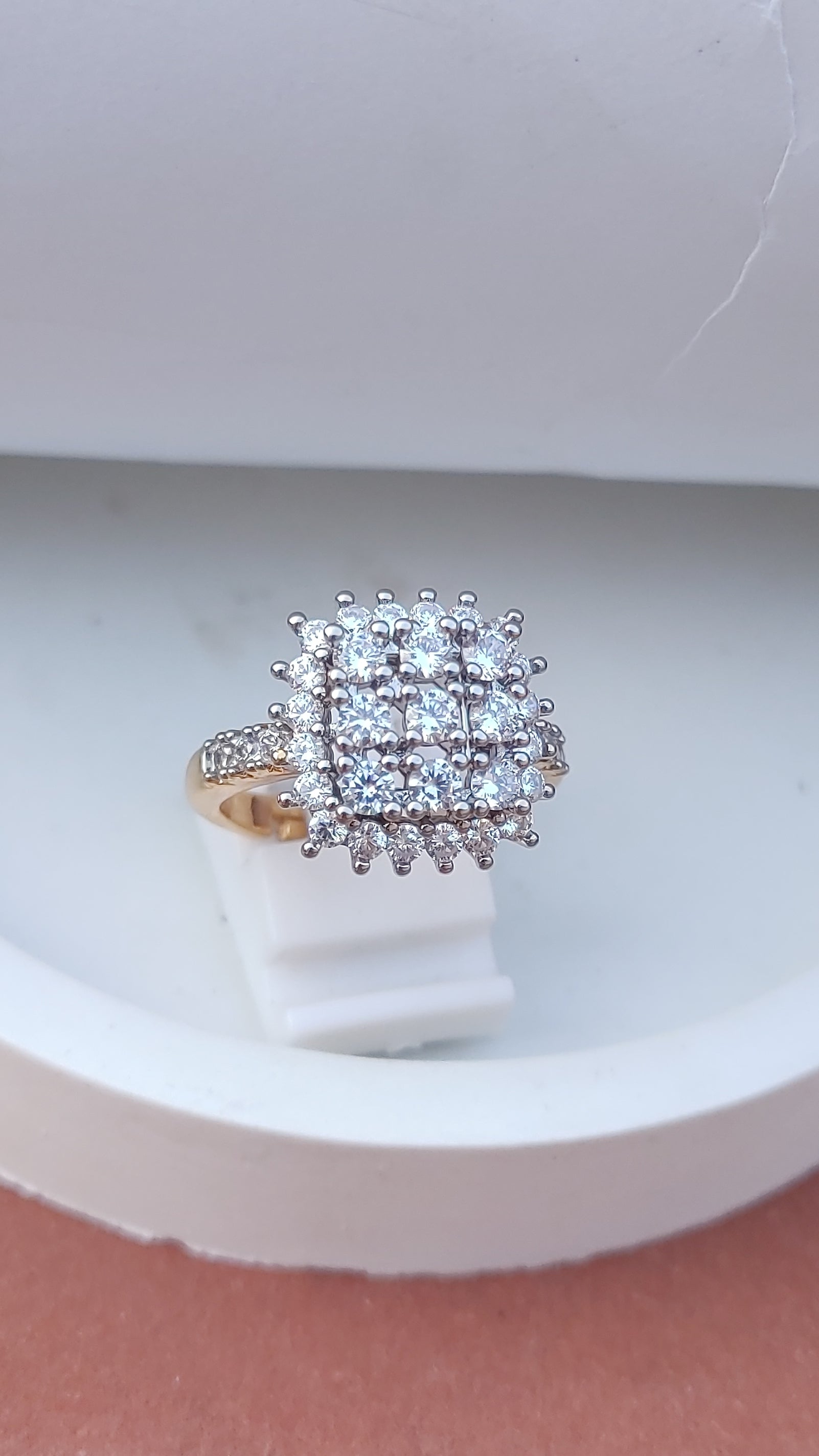 Diamond cut Zircon | judao ring | 22k gold polish | MR-347