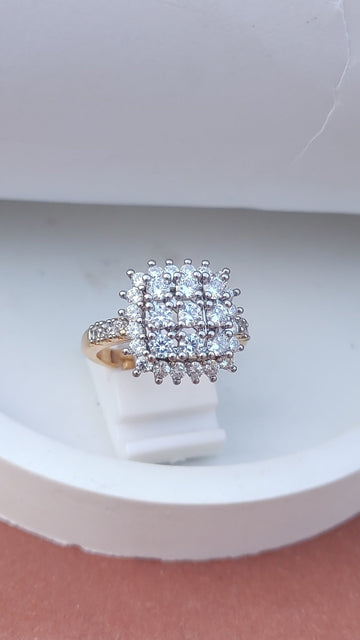 Diamond cut Zircon | judao ring | 22k gold polish | MR-347