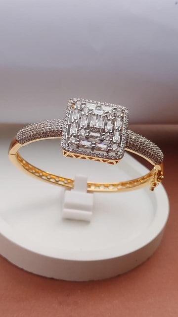 22K GOLD PLATED| REAL ZIRCONS| ADJUSTABLE | 1 YEAR WARRANTY |BRACELET
