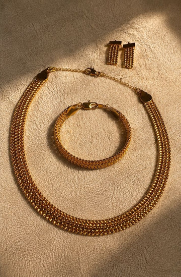 CHUNKY GOLD PLATED SETS DUBAI GOLD Style G1101