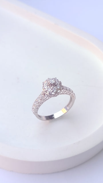 925 SILVER STERLING RING WITH MOISSANITE DIAMOND  S24